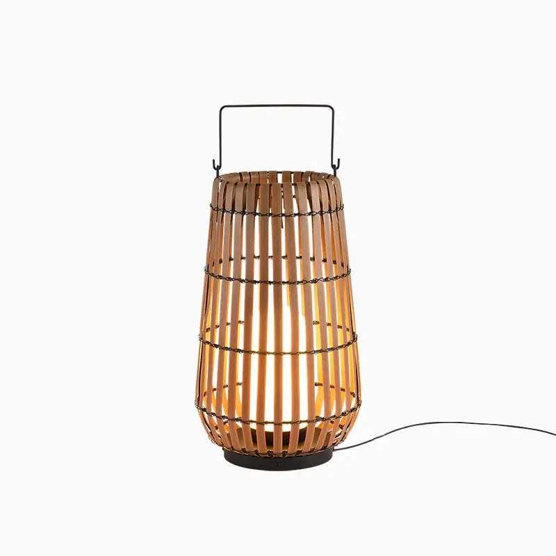 Large Bamboo Lantern Floor Lamp