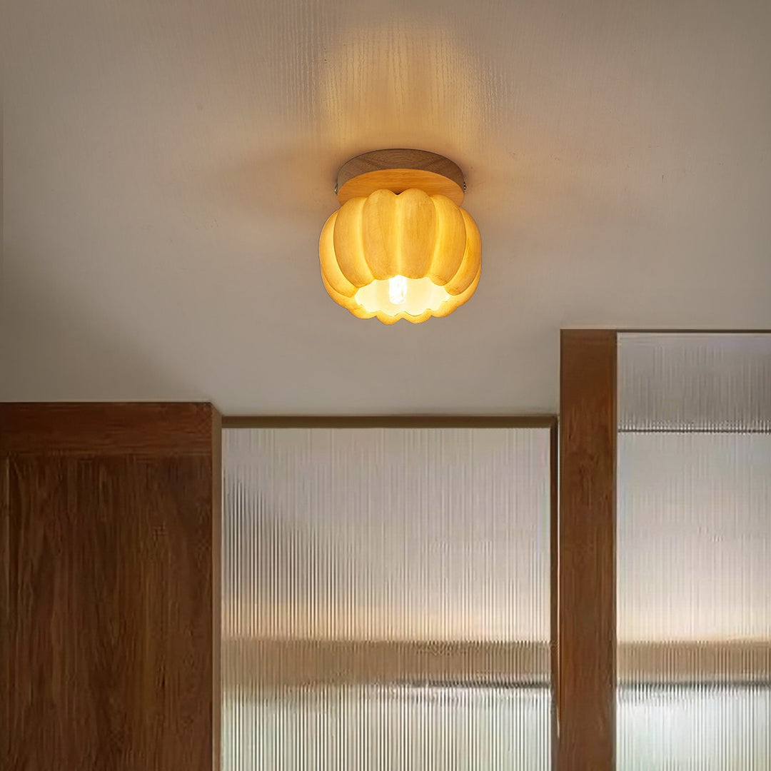 Yellow Fall Lighting Large Yellow Pumpkin Ceiling Light – Dekoorlight