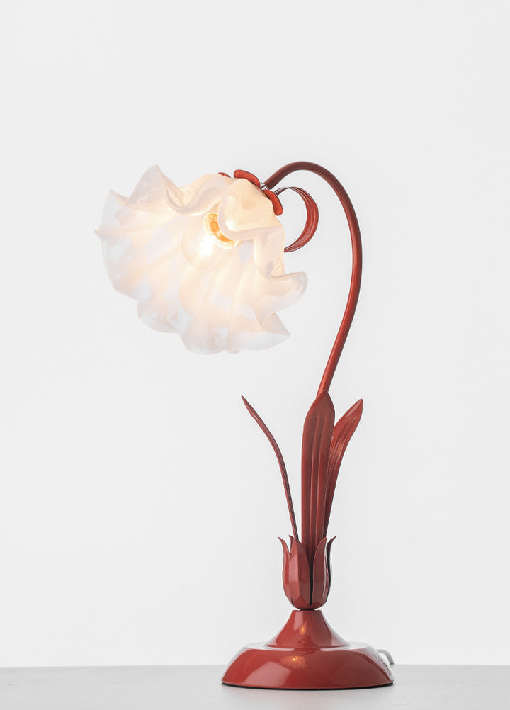 Lily Floral Table Lamp Red 6