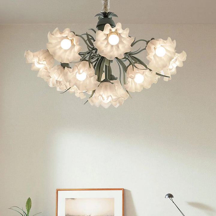 Lily of The Valley Flower Glass Chandelier 8