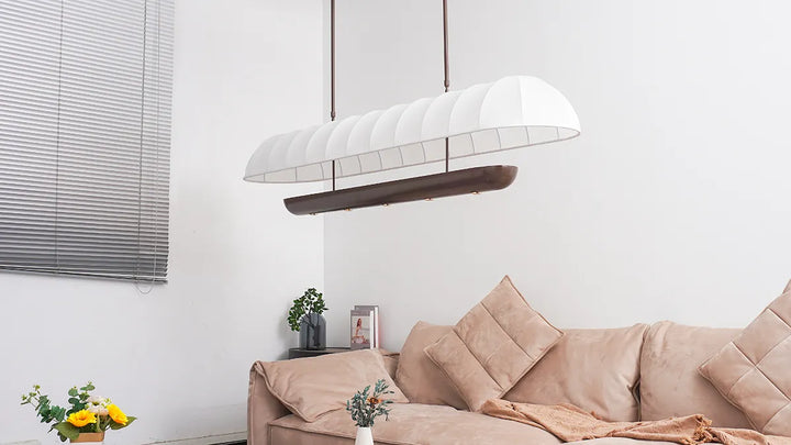 Long Fabric Chandelier New 1