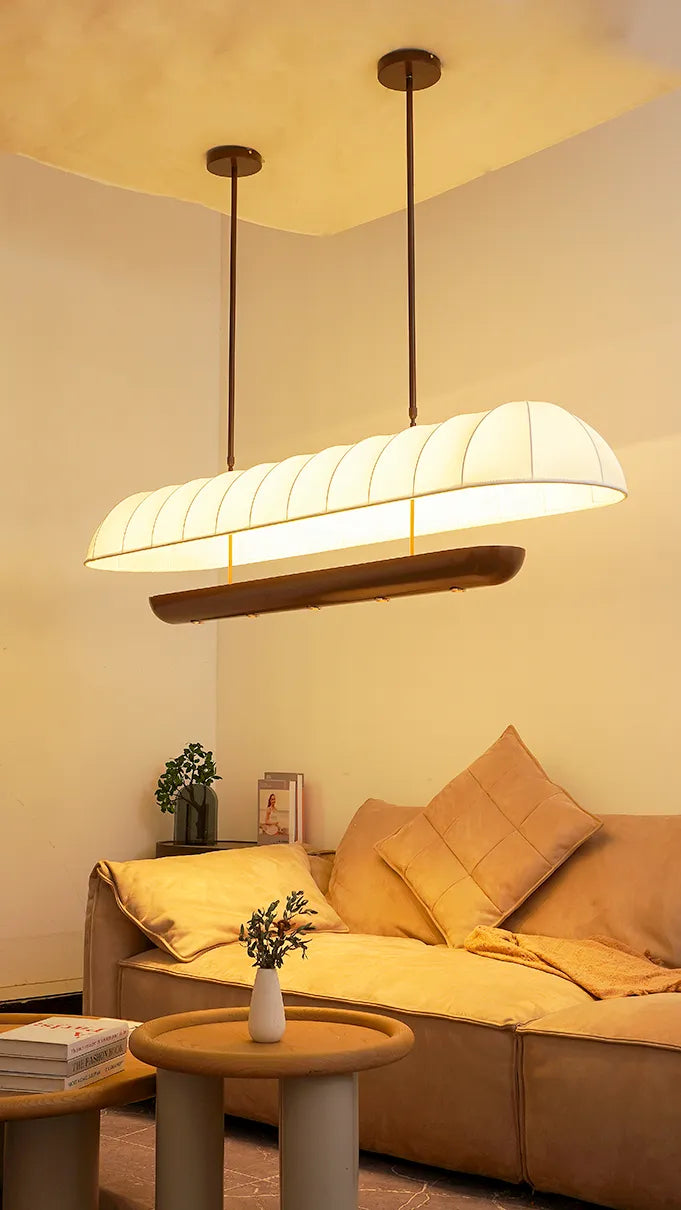 Long Fabric Chandelier New 4