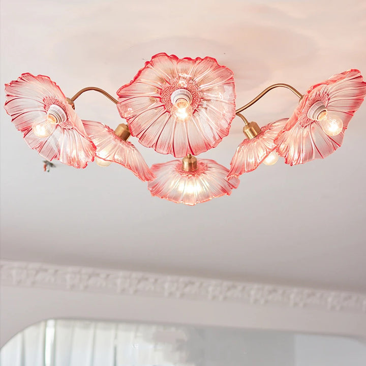 Lotus Glass Ceiling Light