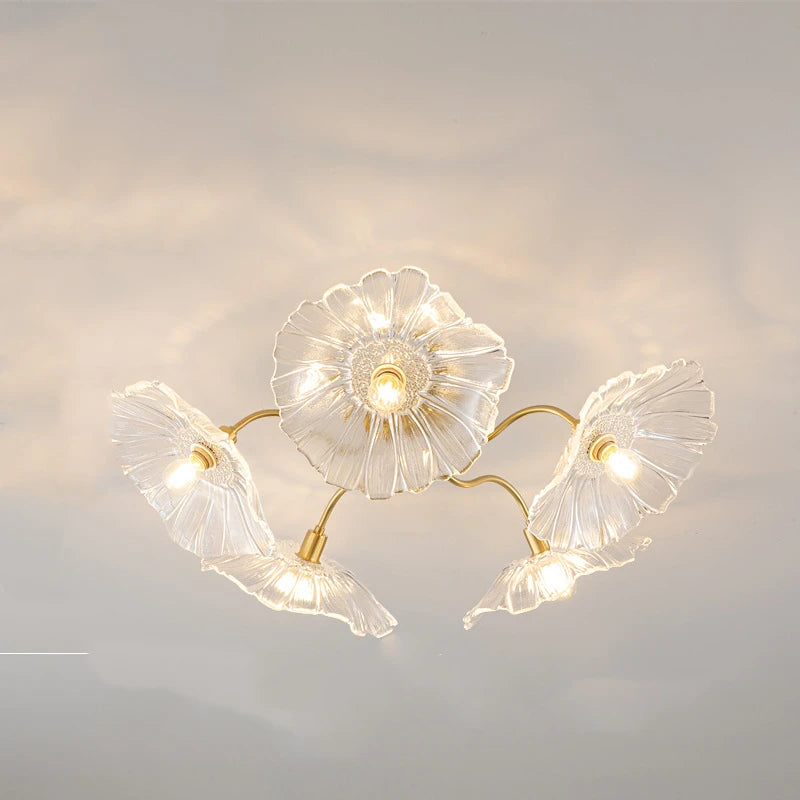 Lotus Glass Ceiling Light