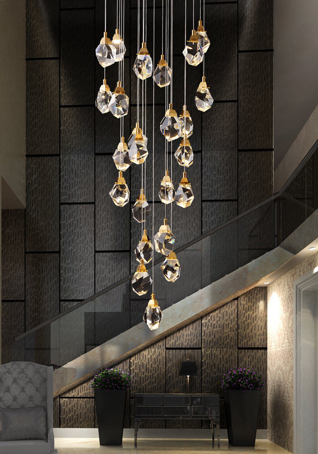 Luxe Prism Crystal Pendant Light