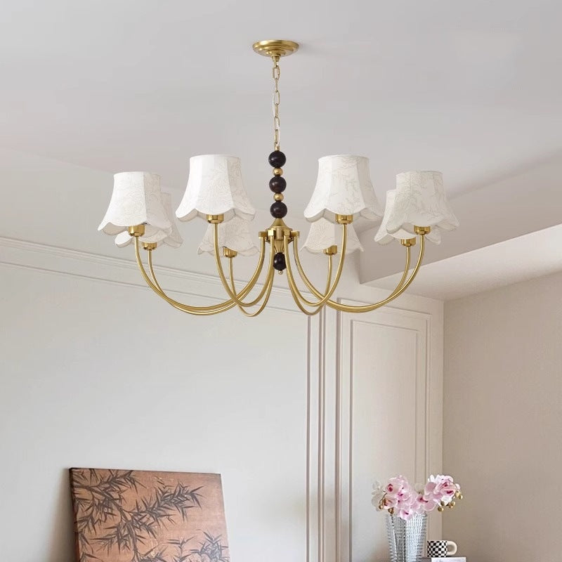 Luxury Orchid Fabric Chandelier 1