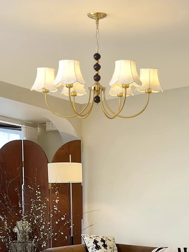 Luxury Orchid Fabric Chandelier 8