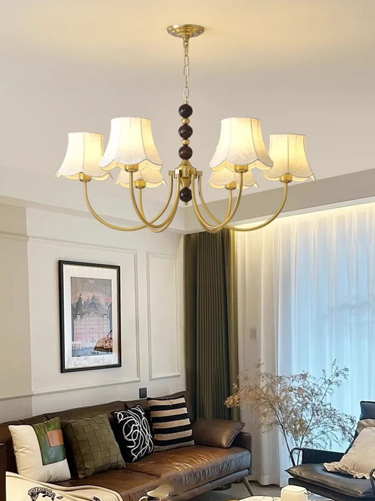 Luxury Orchid Fabric Chandelier 9