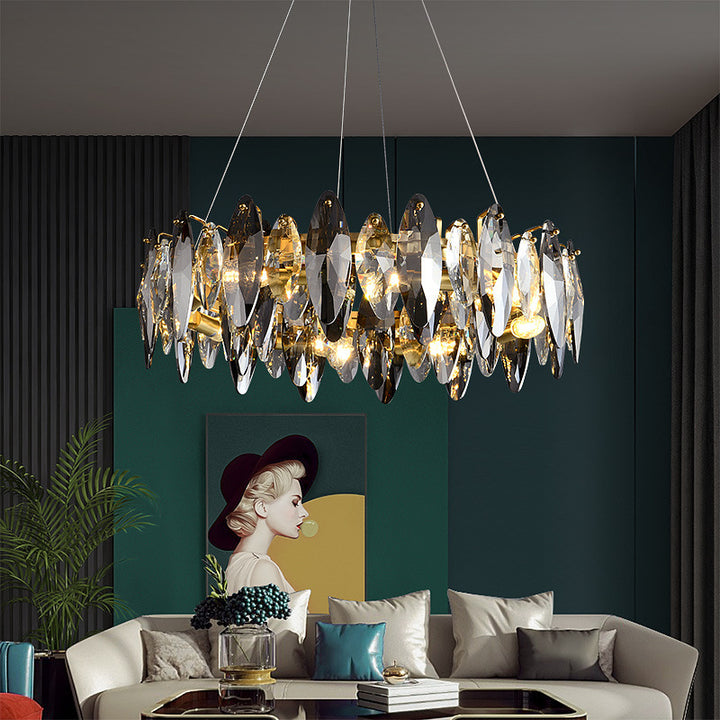 Luxury Smoke Grey Crystal Chandelier is near me