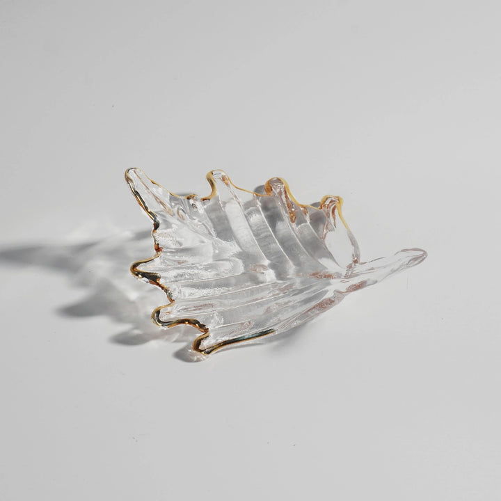 Maple Leaf Chandelier Clear Tea-trimmed