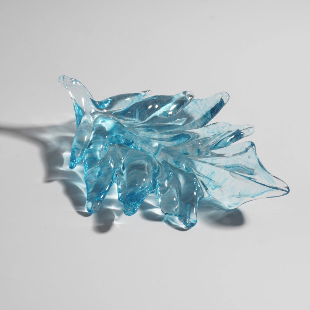 Maple Leaf Chandelier Sky Blue Clear