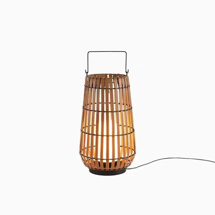Medium Bamboo Lantern Floor Lamp