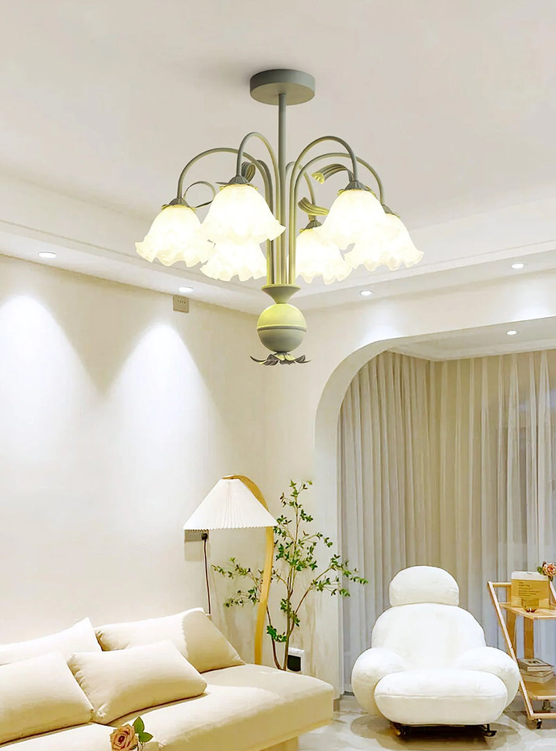 Metal Bell Orchid Chandelier 10