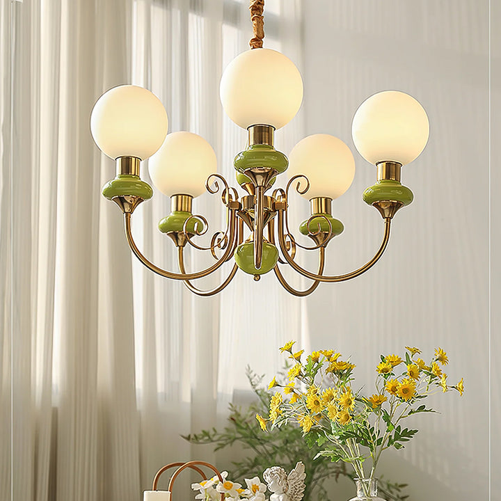 Metal Glass Chandelier 9