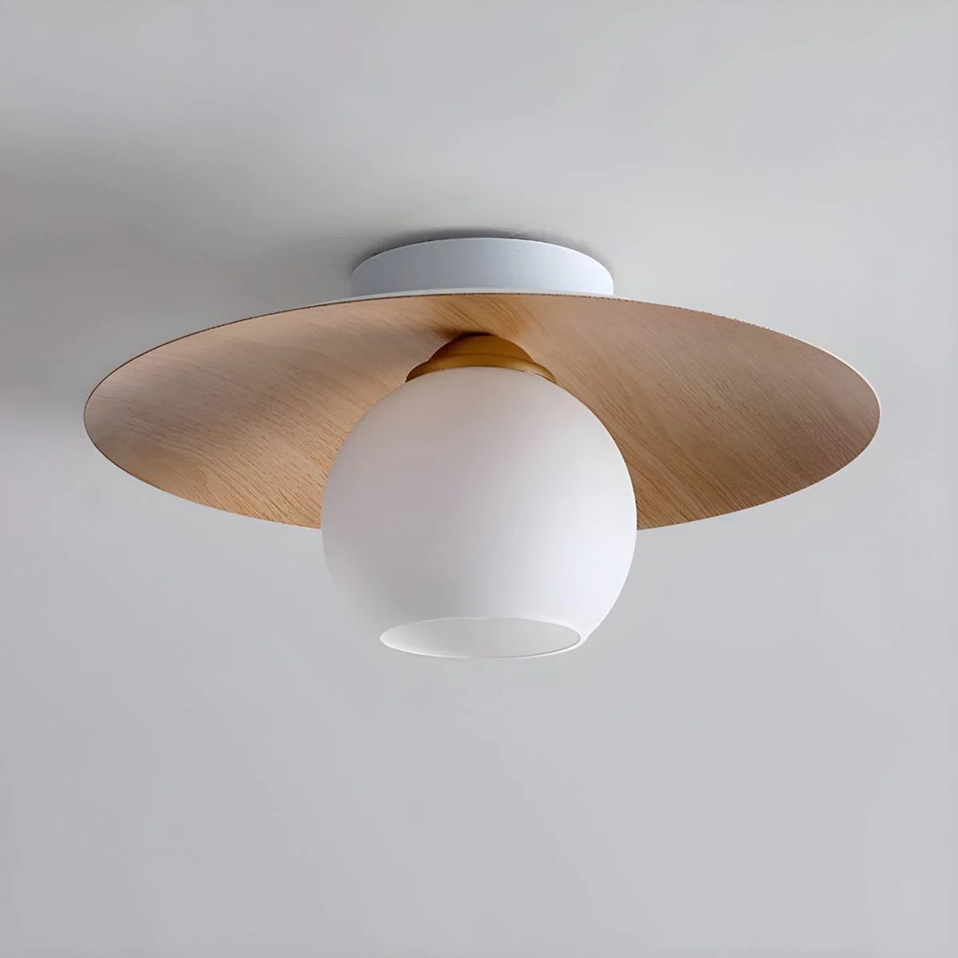 Milk Glass Ceiling Light