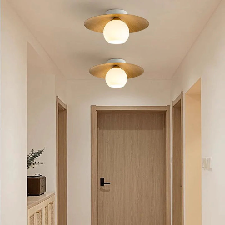 Milk Glass Ceiling Light 10