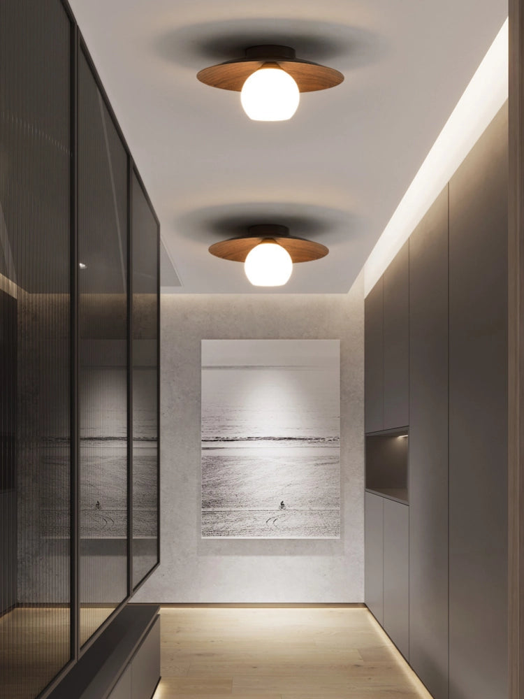 Milk Glass Ceiling Light 18