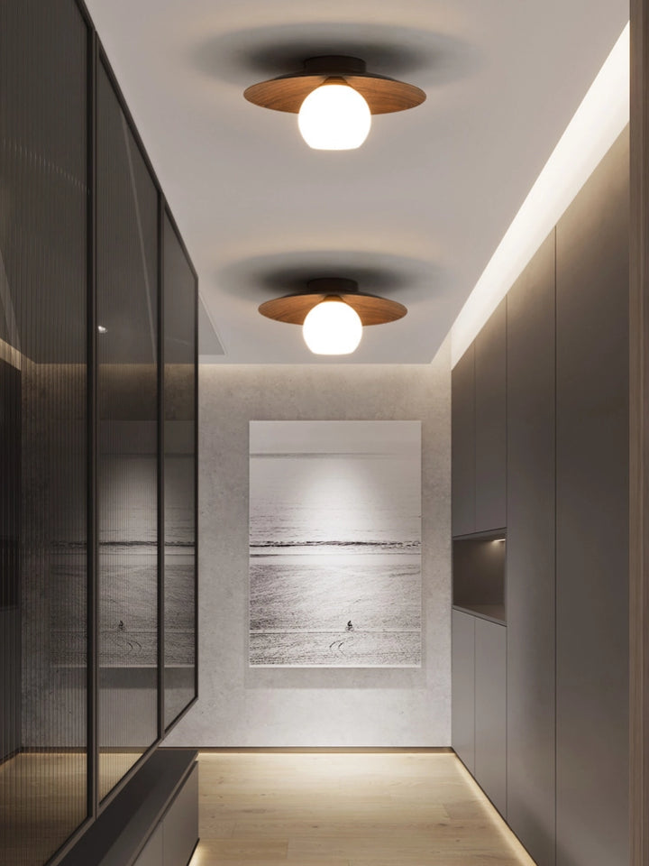 Milk Glass Ceiling Light 18