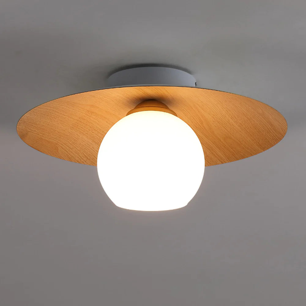 Milk Glass Ceiling Light 6