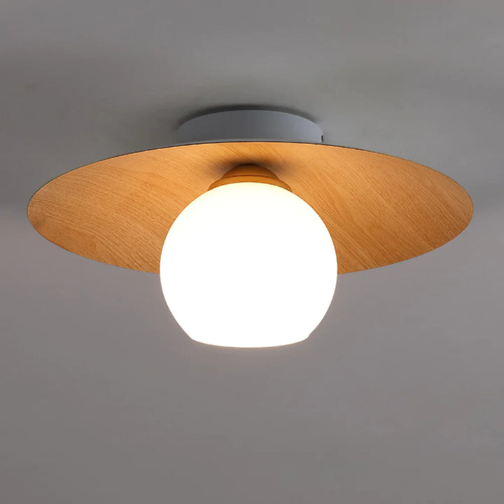 Milk Glass Ceiling Light 6