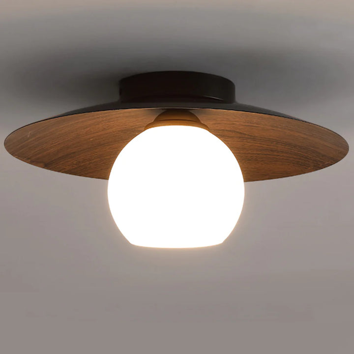 Milk Glass Ceiling Light 7