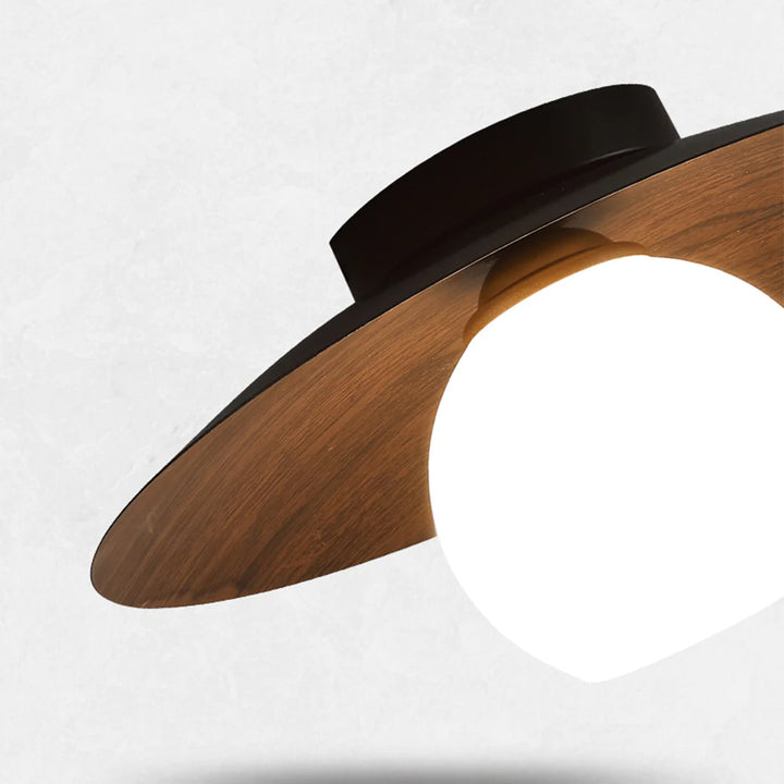 Milk Glass Ceiling Light 9