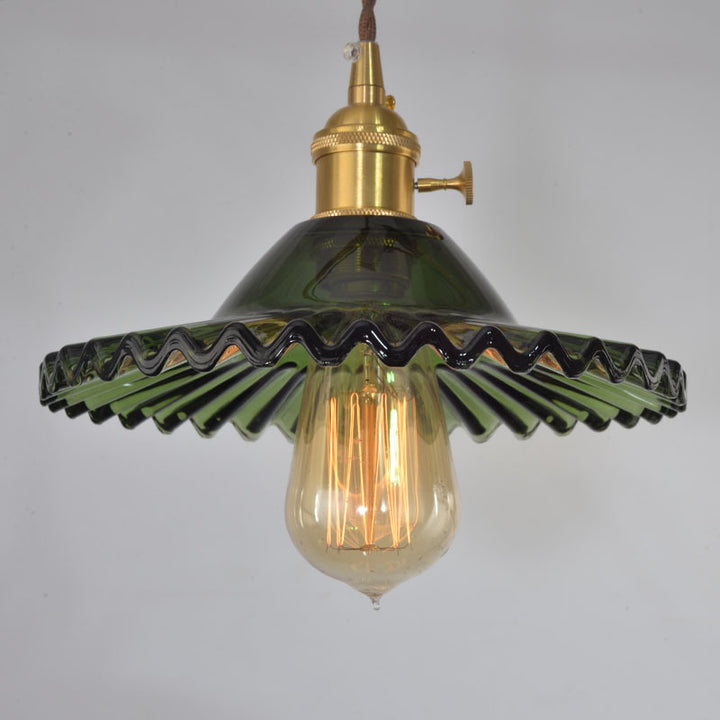 Mini Pleated Glass Pendant Lamp