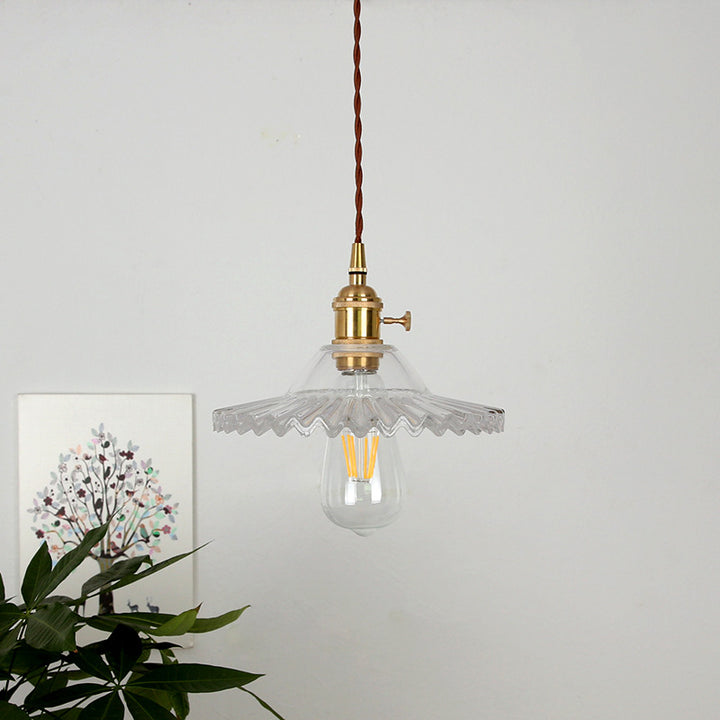 Mini Pleated Glass Pendant Lamp