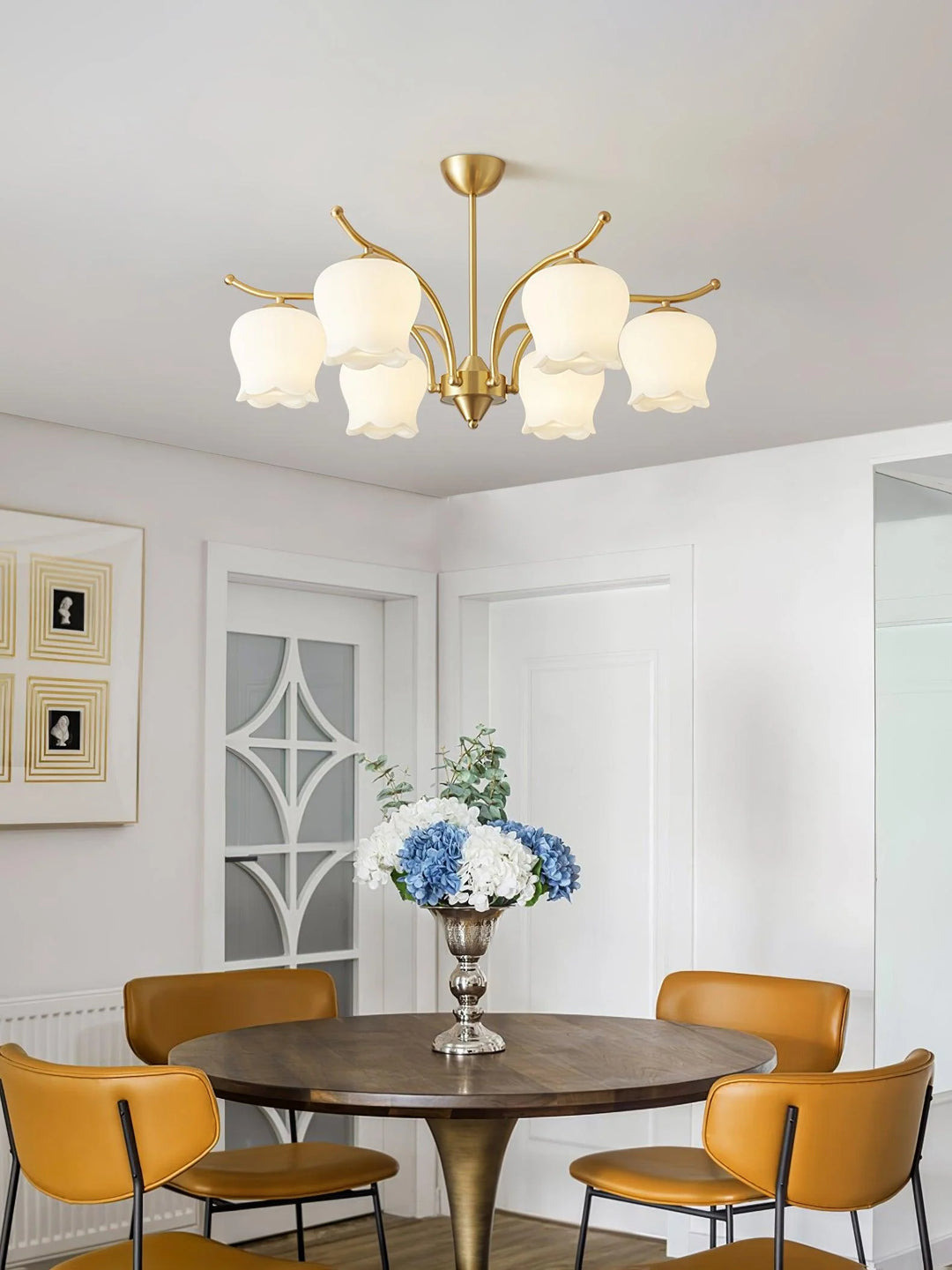 ModernTulip Brass Chandelier 12