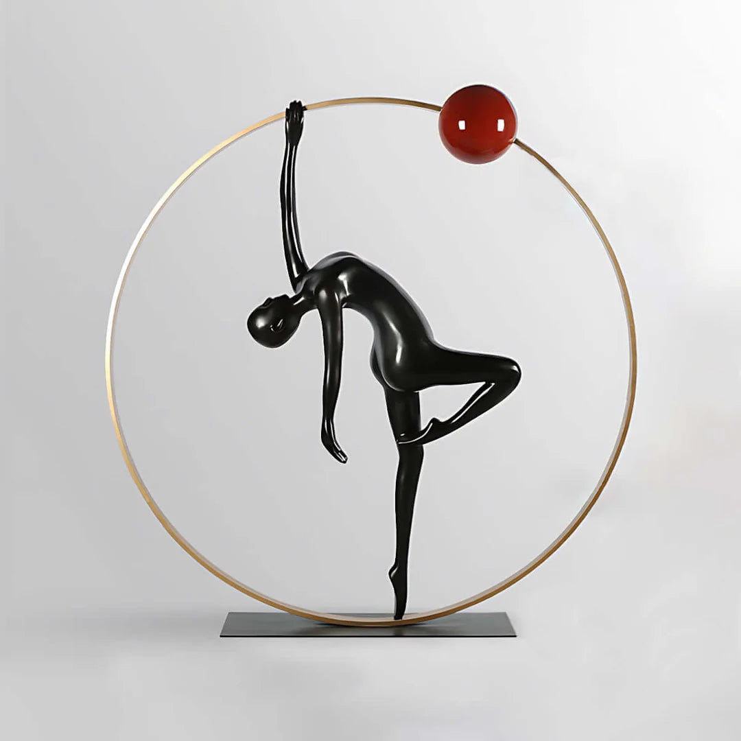 Modern Abstract Golden Ring Sculpture Floor Lamp 6
