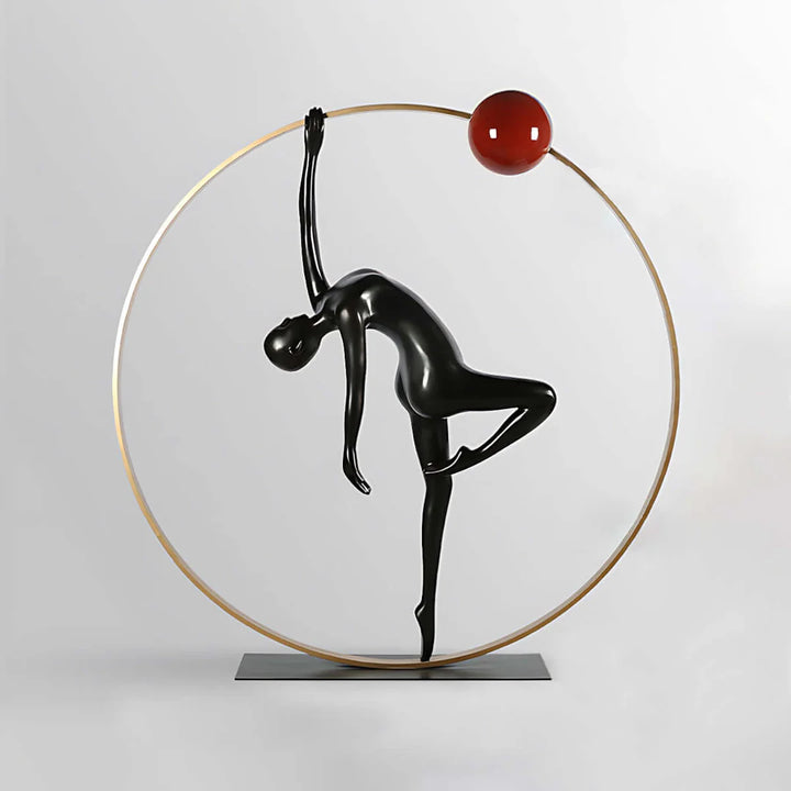 Modern Abstract Golden Ring Sculpture Floor Lamp 6