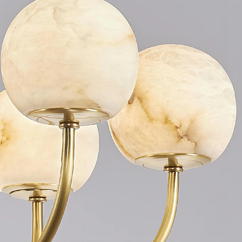 Modern Alabaster Globe Chandelier 6