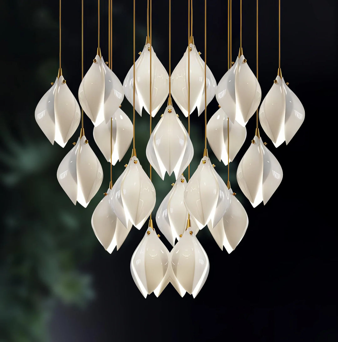 Modern Ceramic Flower Pendant Light 9