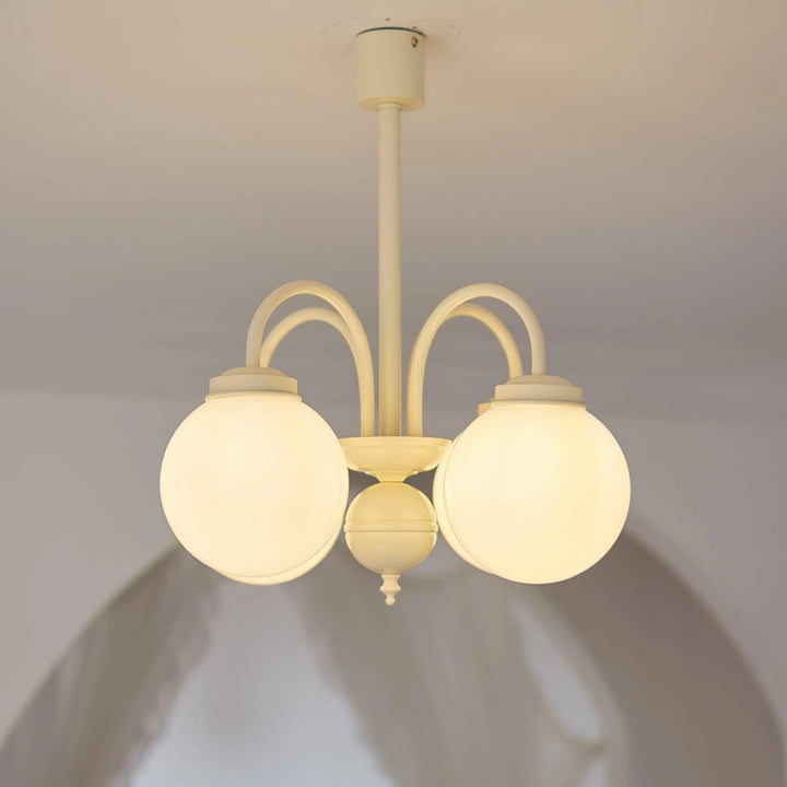 Modern Cream Glass Chandelier 17