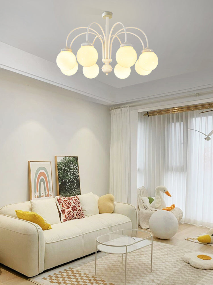 Modern Cream Glass Chandelier 19