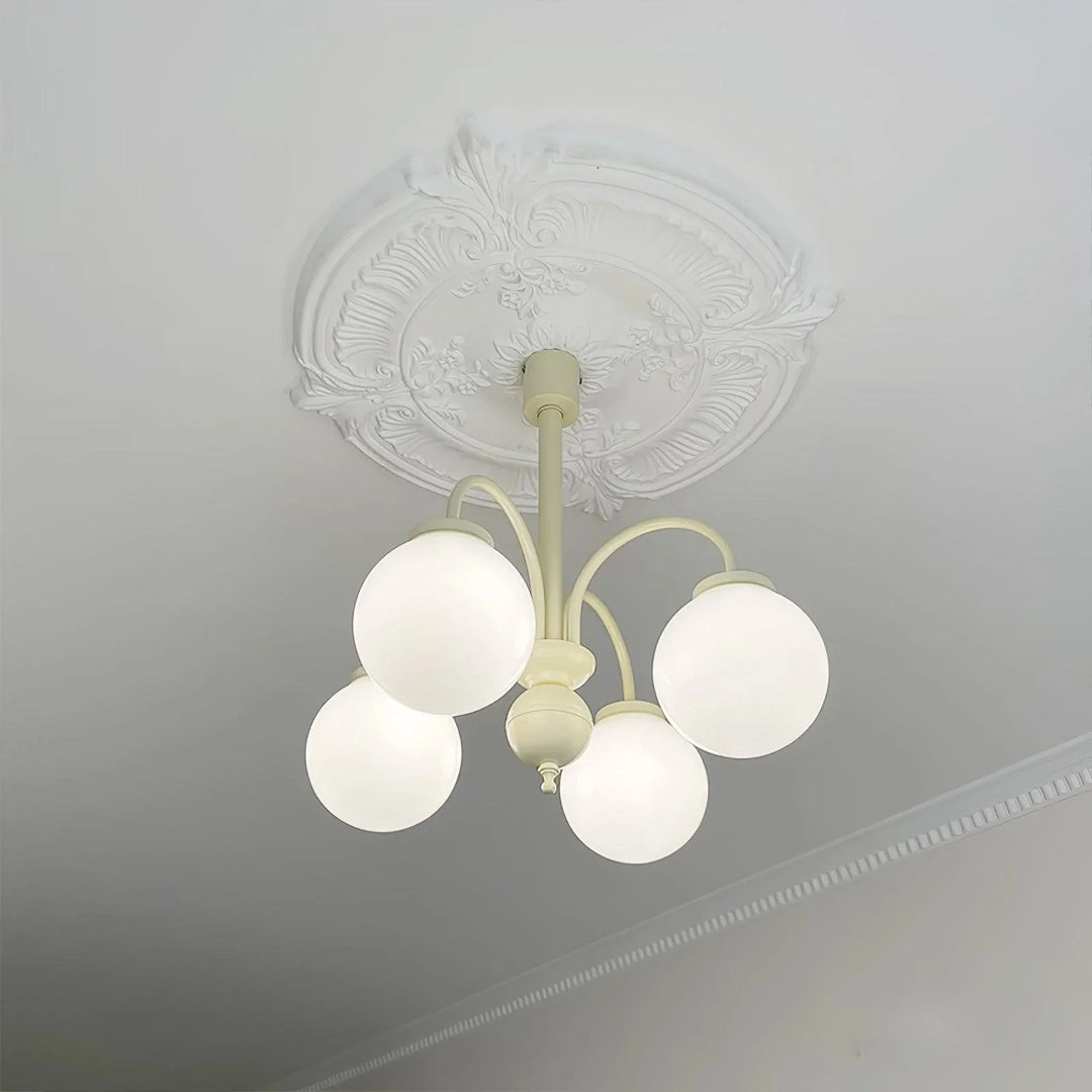 Modern Cream Glass Chandelier 22