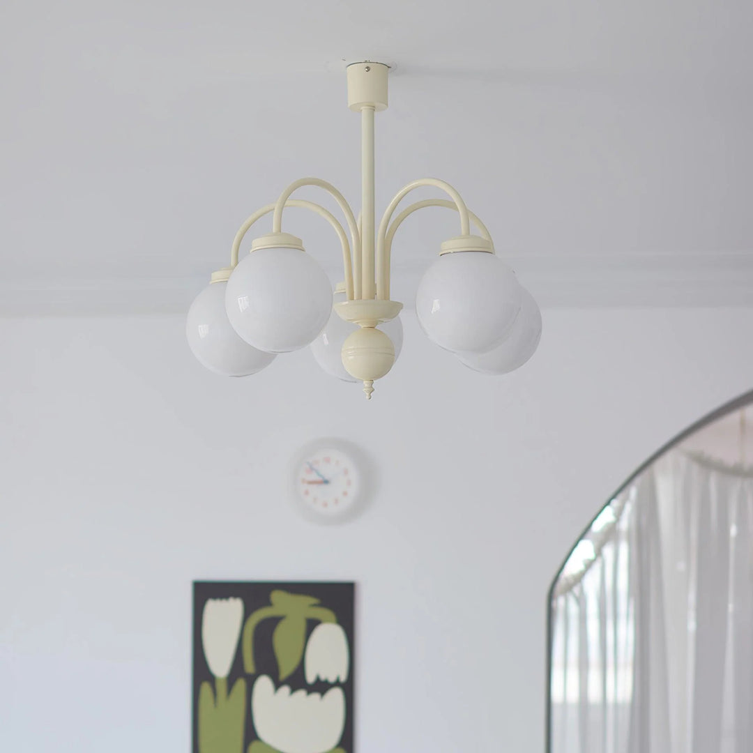 Modern Cream Glass Chandelier 23