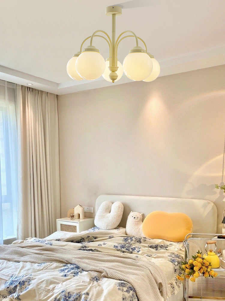 Modern Cream Glass Chandelier 30