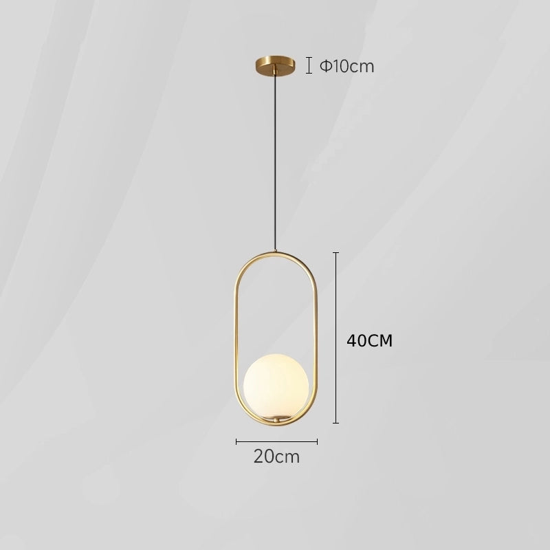 Modern Glass Ball Chandelier B Gold