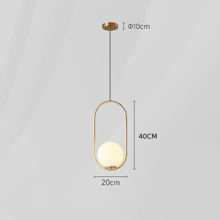 Modern Glass Ball Chandelier B Gold