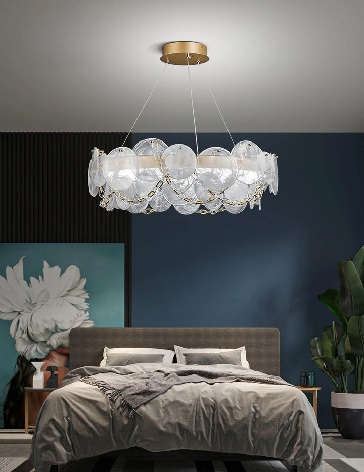 Modern Glass Disc Chandelier 3