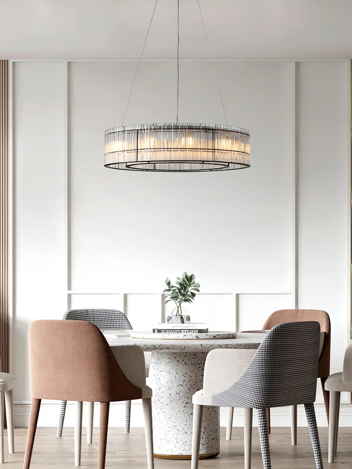 Modern Glass Tube Ring Chandelier 1