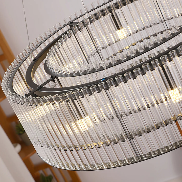 Modern Glass Tube Ring Chandelier 12