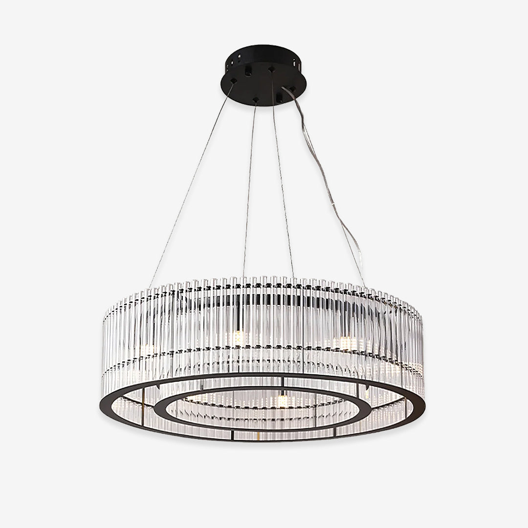 Modern Glass Tube Ring Chandelier 13