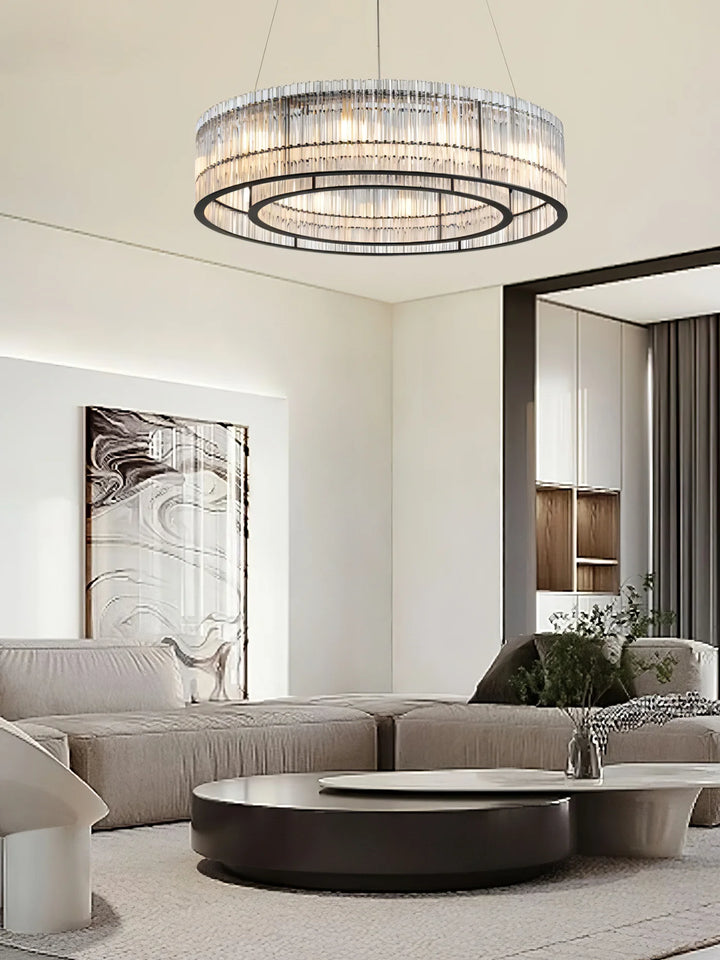 Modern Glass Tube Ring Chandelier 8