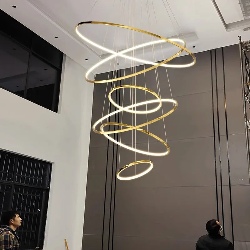 Modern LED Ring Chandelier in Dekoor