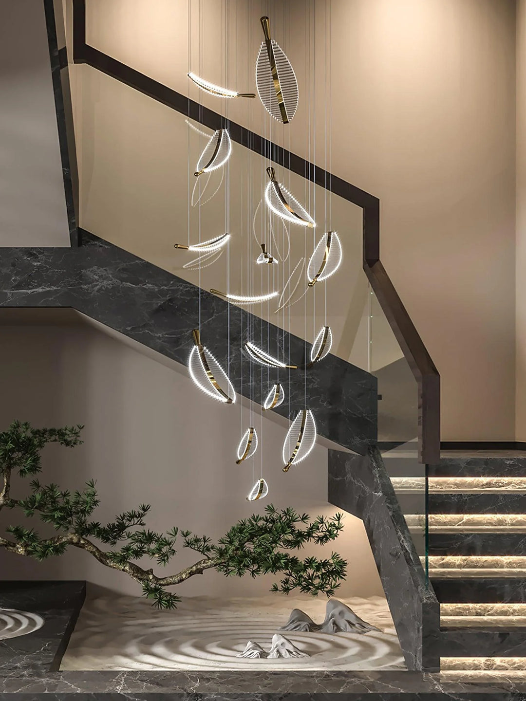 Modern Leaf LED Chandelier 12