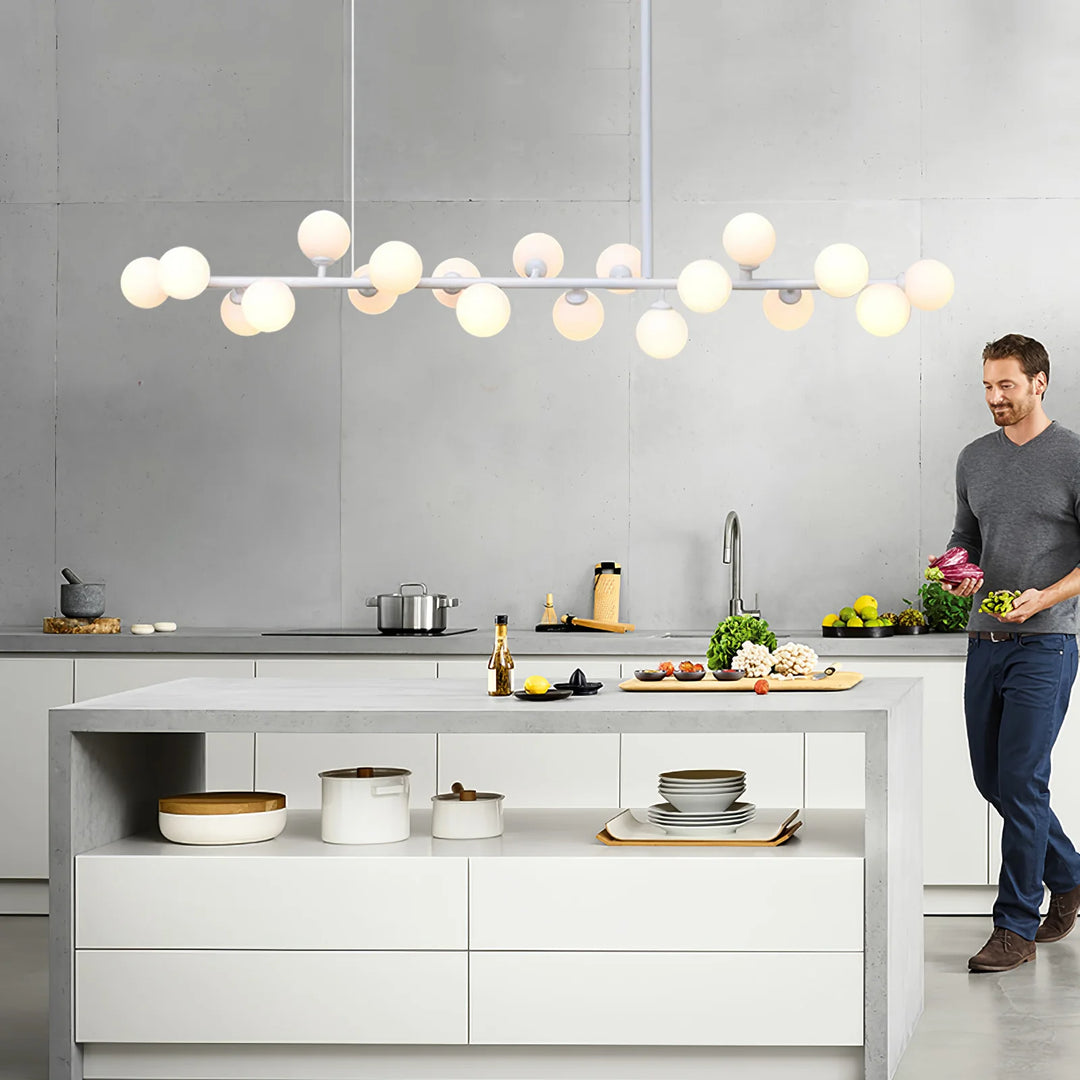 Modern Linear Balls Chandelier 2