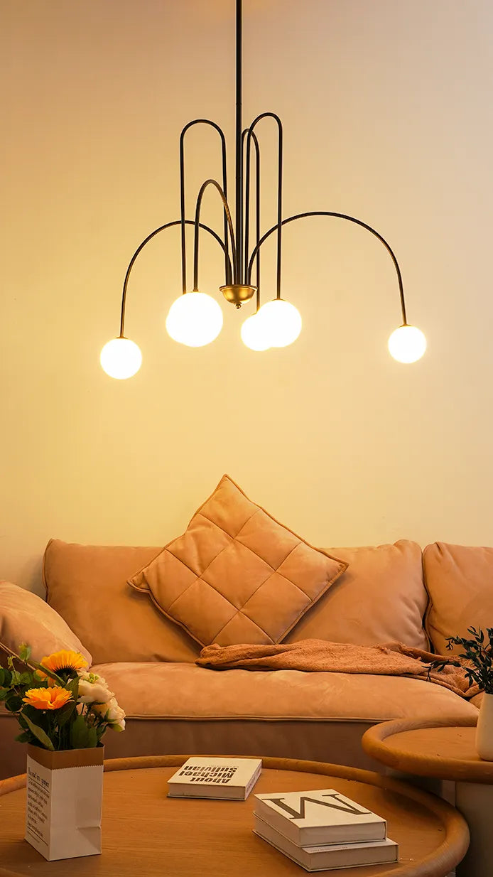 Modern Metal Glass Chandelier New 10