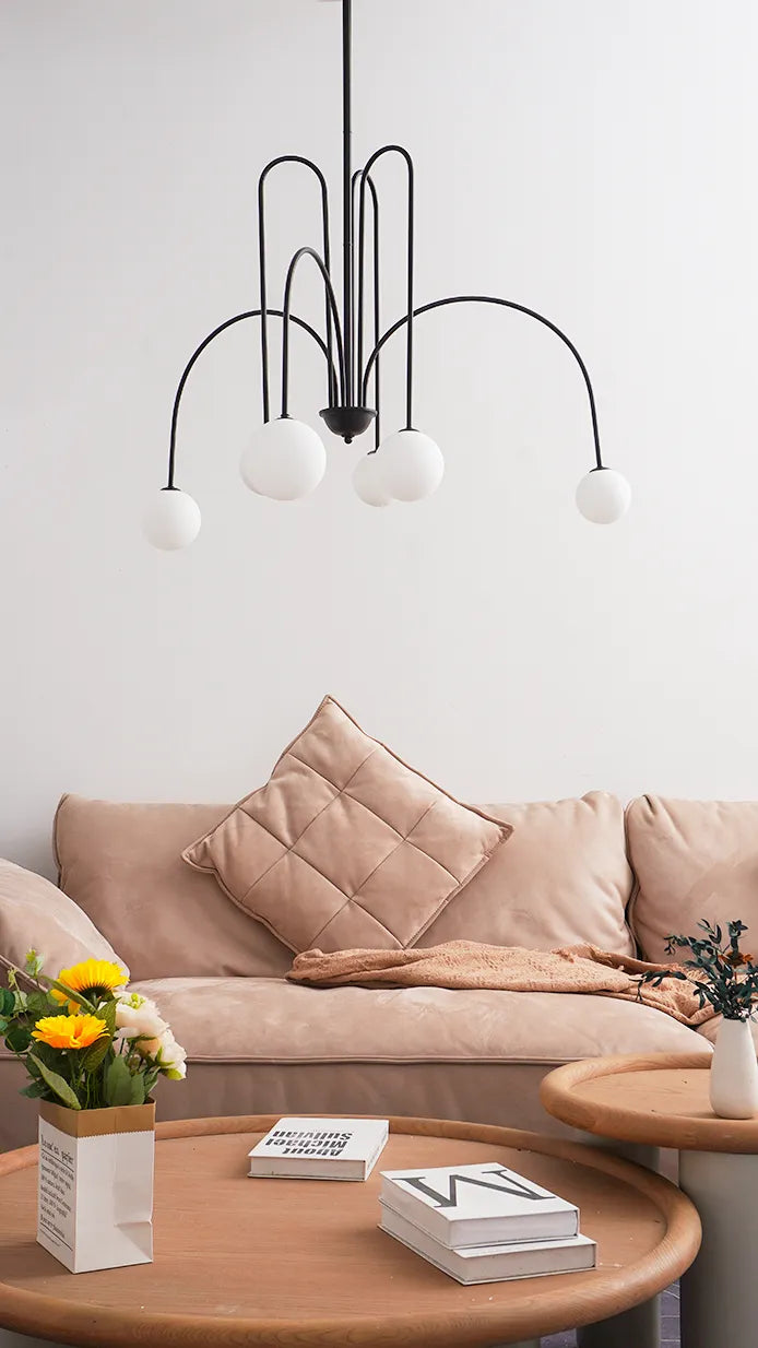 Modern Metal Glass Chandelier New 12